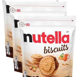 Nutella Biscuits, Hazelnut Spread With Cocoa, Sandwich Cookies, 20-Count Bag (Pack of 3)