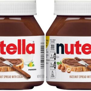 Nutella Hazelnut with Cocoa Spread, 7.7oz (Pack of 2)