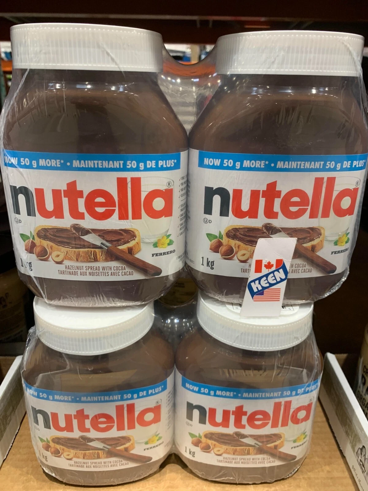 Ferrero Nutella Original Chocolate Hazelnut Spread (Large Jar Family Pack, 1kg)